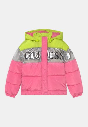 JUNIOR HOODED PADDED UNISEX - Winterjacke - silver/pink
