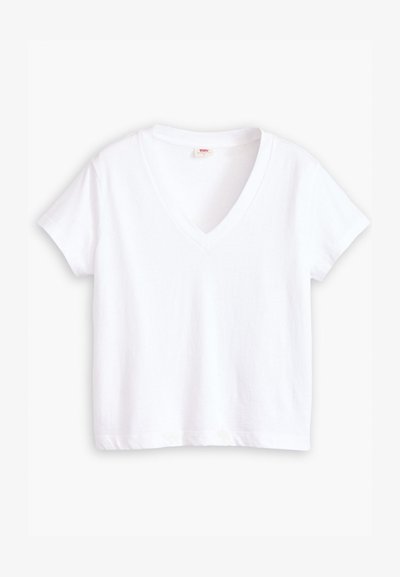 BOXY TEE - T-shirt basique - white + slub