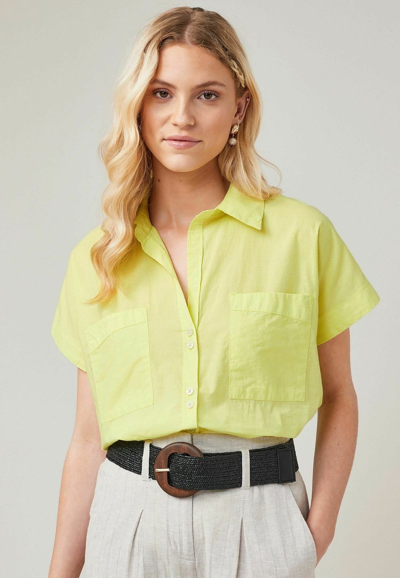 Next SHORT SLEEVE Hemdbluse yellow/gelb Zalando.ch