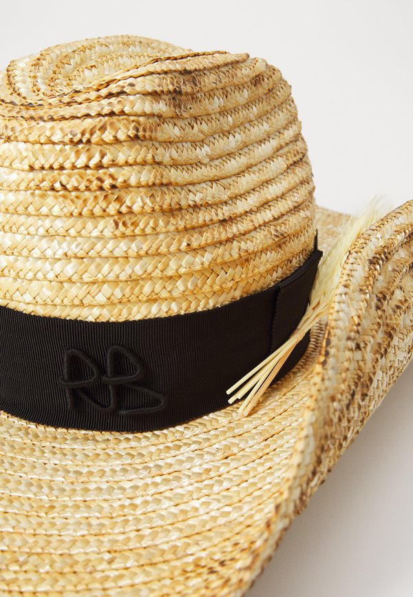 WHEAT SPIKES EMBELLISHED SUNBURNT COWBOY HAT - Hat - natural straw2