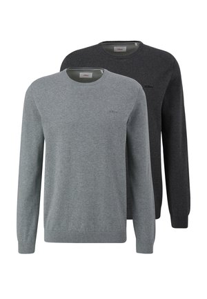 2 PACK - Striktrøje - hellgrau dunkelgrau