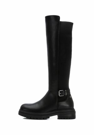 Stivali con plateau - black