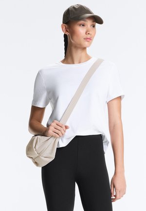 OYSHO MINI QUILTED - Taška cez plece - beige