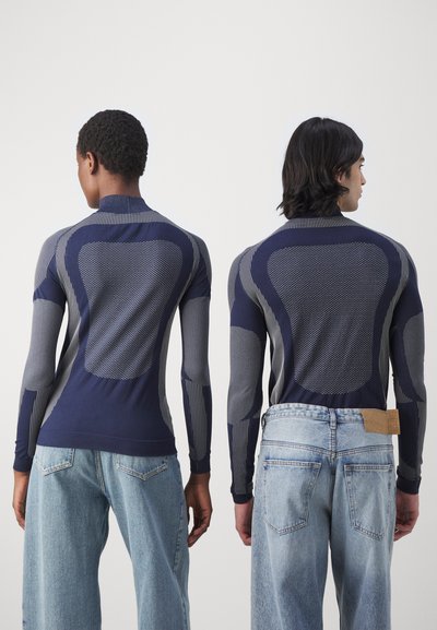 MISBHV SPORT LONG SLEEVE UNISEX - Majica z dolgimi rokavi - navy/white