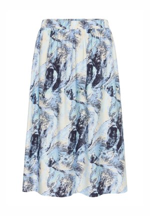 Kaffe KAJASMIN - A-vonalú szoknya - blue organic print