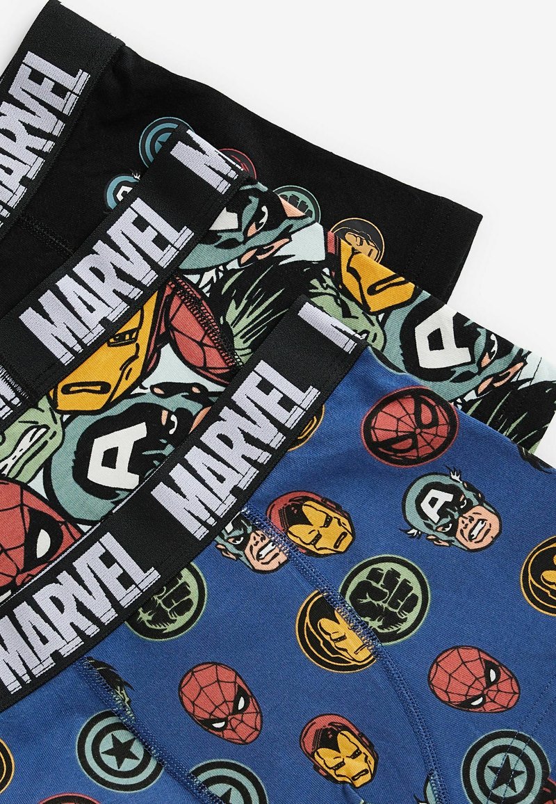 Marvel Short Garcon, Shorts et Bermudas Garçon en Coton - Avengers - Lot de 2 (Noir/Multi, 7-8 Ans