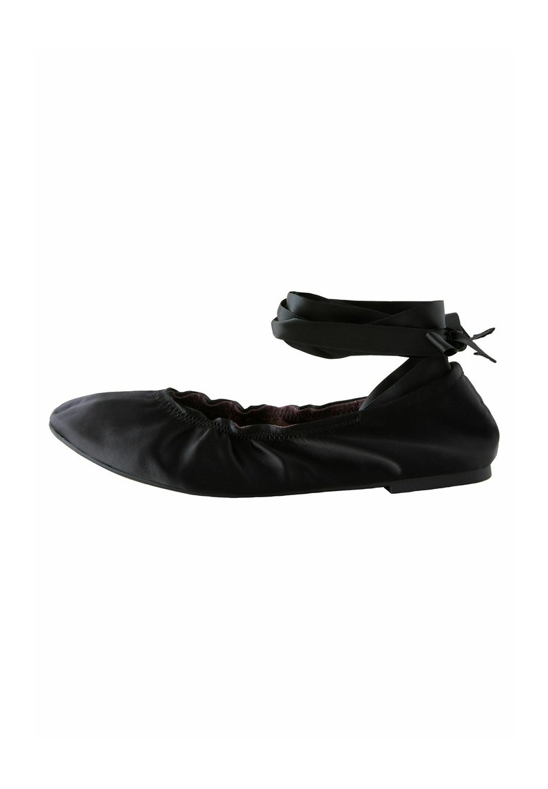Next - REGULAR FIT - FOREVER COMFORT WRAP UP FLATS - Ankle strap ballet pumps - black, Enlarge