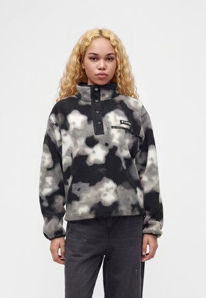 Columbia, HELVETIA PRINTED CROPPED HALF SNAP - Поларен пуловер - black