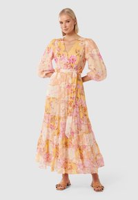 Forever New IMOGEN TIERED WRAP MIDI - Maxi-jurk - amora patchwork