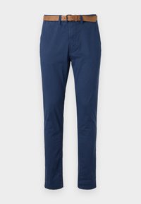SLIM WITH BELT - Chino hlače - dark blueberry