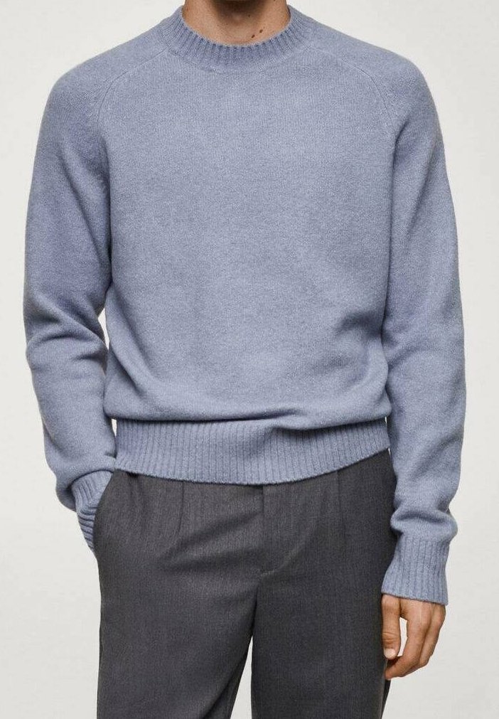 Mango Strickpullover - light blue