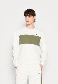 Lacoste UNISEX - Športni pulover - flour/oliv