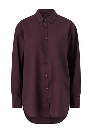Ellos Collection, OVERSIZE-HEMD AUS POPELINE. - Skjortebluser - farbe kastanienbraun