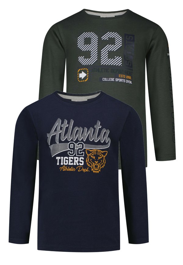 SET 2 PACK - Langarmshirt - blauw groen