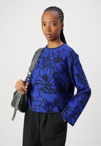 Vero Moda VMNEW FLORA O NECK LOOSE  - Džemperis - surf the web/black