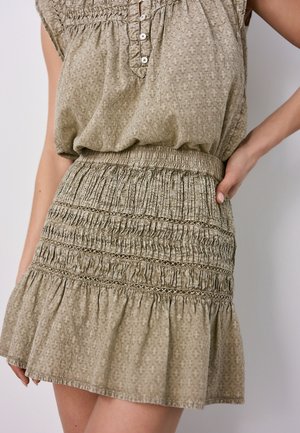 Next REGULAR FIT - JAQUARD - Trapecinis sijonas - green