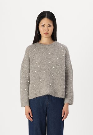 Selected, SLFGABELLA PEARL  - Pullover - steel gray