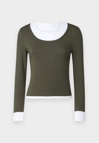 ONLRYLEIGHT LIFE - Langarmshirt - kambaba/bright white