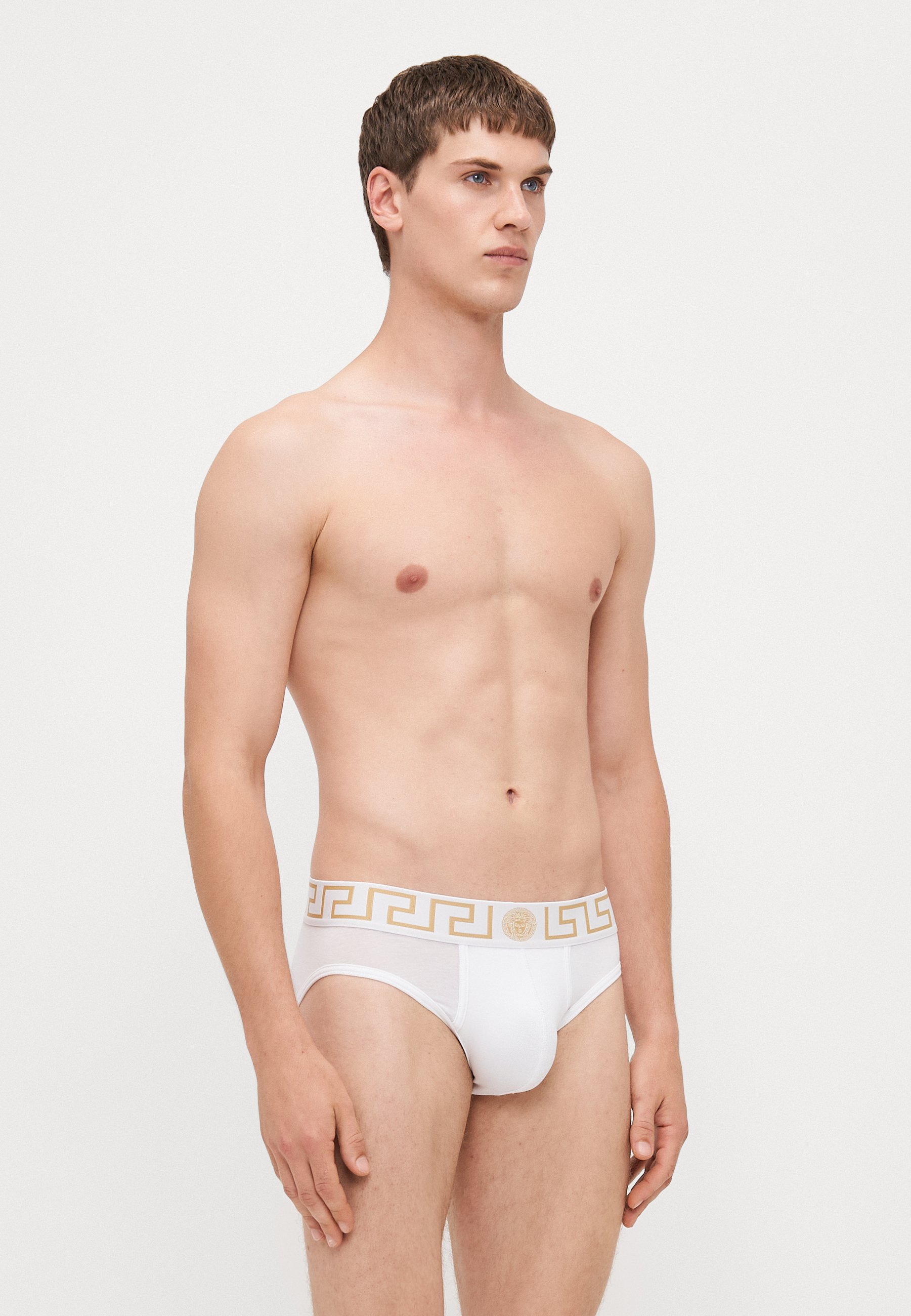 Versace UNDERPANTS LOW RISE - Briefs - white/gold-coloured/white