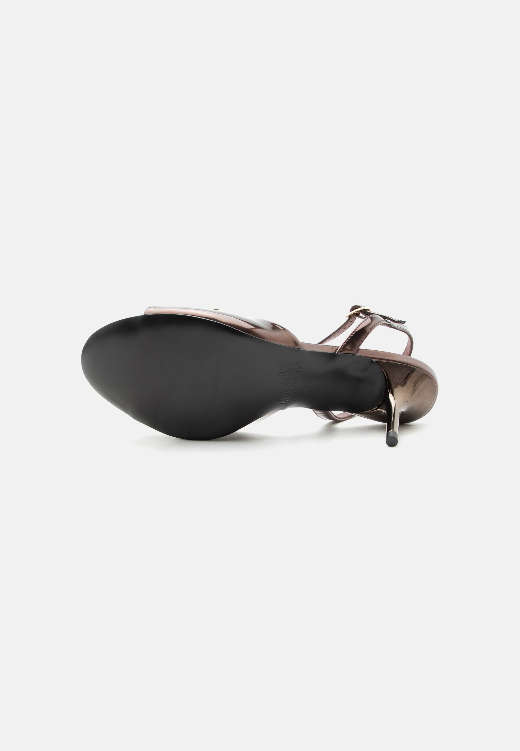 Love Moschino HEART SCULPTURE - Sandals - mud/brown - Zalando.co.uk