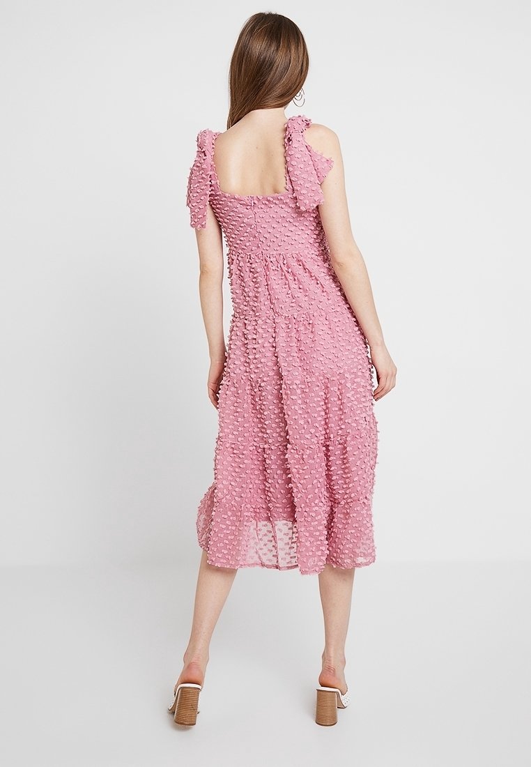 open lace back dress Sisters Jane Dress in Soft Pink and Green