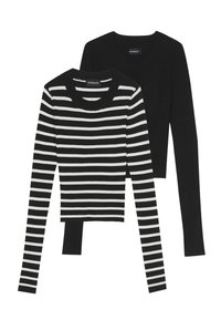 2 PACK - Stickad tröja - black / off-white