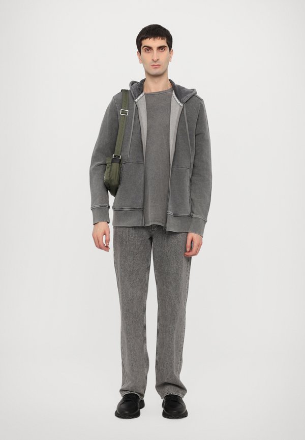 WASH ZIP HOODY UNISEX - Zip-up sweatshirt - concrete