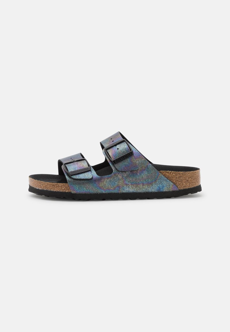 Damen Sneaker | Birkenstock ARIZONA MF VEGAN NARROW Hausschuh iridescent black/schwarz - AL20973 Damen Sneaker | Birkenstock ARIZONA MF VEGAN NARROW Hausschuh iridescent black/schwarz - AL20973