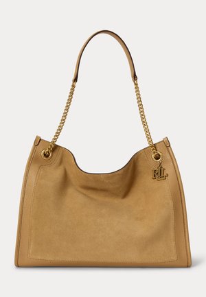 Lauren Ralph Lauren, SUEDE & LEATHER LARGE BRADLEY TOTE BAG - Τσάντα Tote - camel
