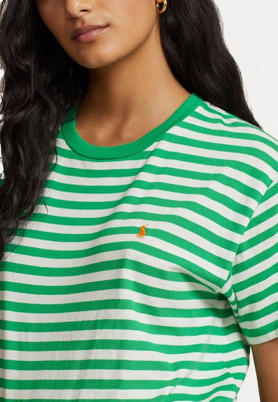 Polo Ralph Lauren SHORT SLEEVE - Printtipaita - preppy green/white