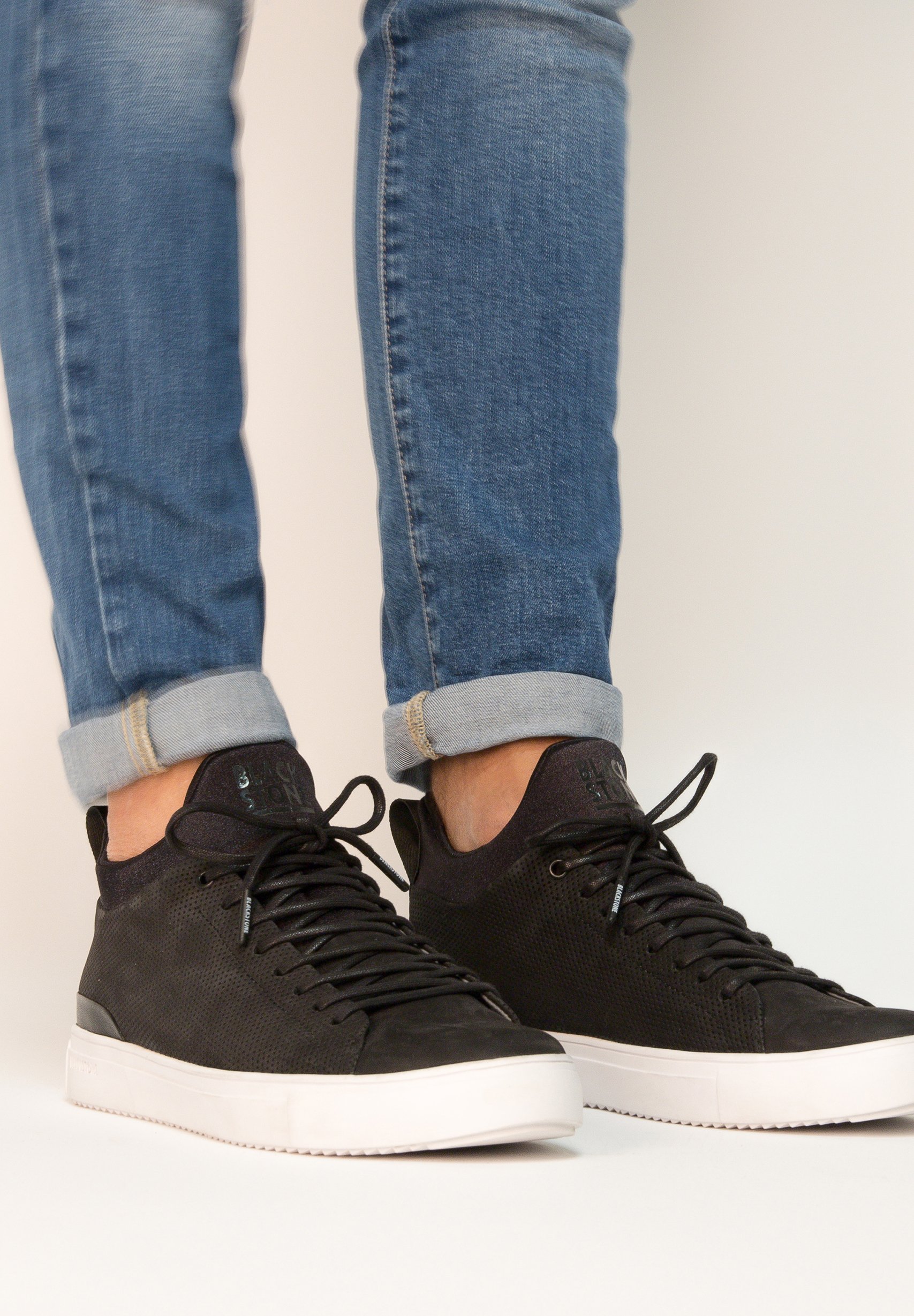 Blackstone Sg28 Black MID Sneakers , Zwart, Heren - Schoenen.nl