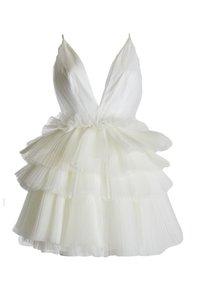 True Decadence GIA PLUNGE FRONT TIERED - Cocktailklänning - white