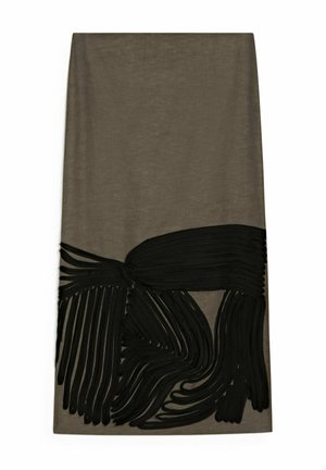 Massimo Dutti Jupe crayon - khaki