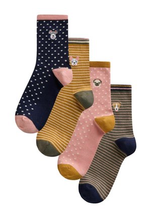 Next, EMBROIDERED MOTIF STRIPE ANKLE SOCKS 4 PACK - Socken - novelty dogs