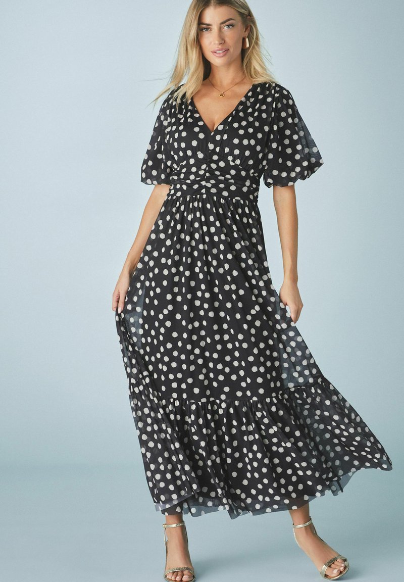 Robe Bleu Marine à Pois (Polkadot) Lucky Brand - Taille S - Viscose - Neuf Avec étiquettes