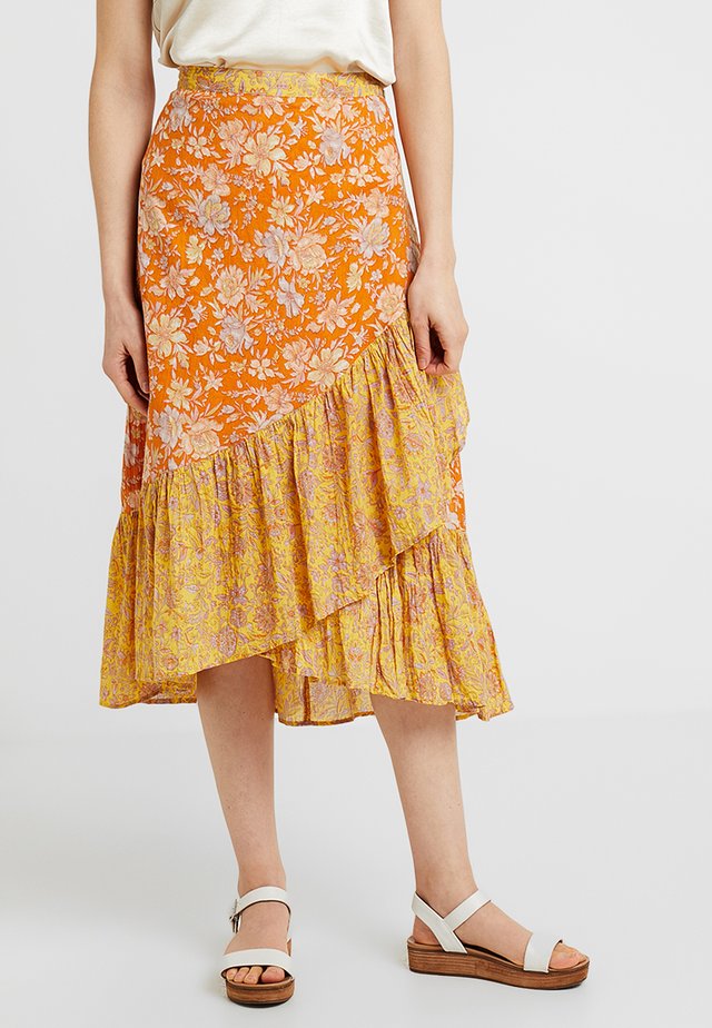 SKIRT - A-linjainen hame - yellow/multi-coloured