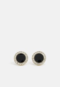 DKNY - INLAY STUD - Oorbellen - black/gold-coloured Miniatuurafbeelding 1