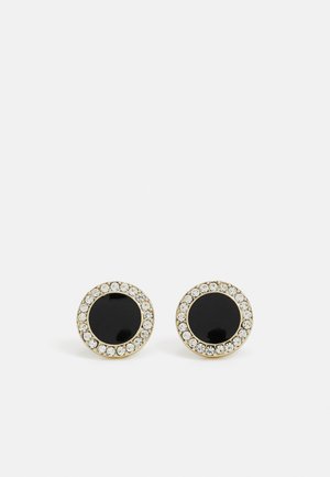 INLAY STUD - Pendientes - black/gold-coloured