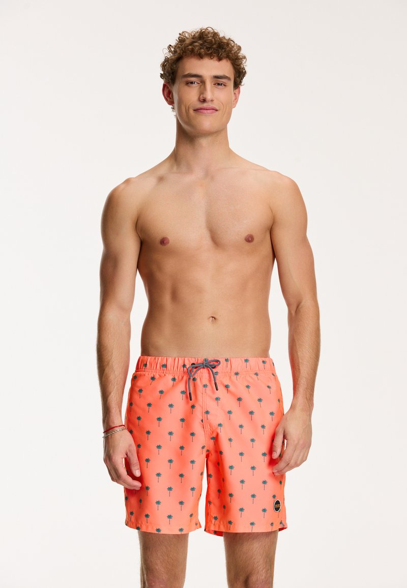 Shiwi REGULAR FIT PALM - Fürdőnadrág - neon orange