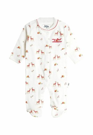 REGULAR FIT - CHRISTMAS PRINTED FOOTED - Overal na spanie - cream raindeer