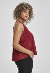 Urban Classics LADIES PEACHED RIB NECKHOLDER TANK - Blúzka - burgundy