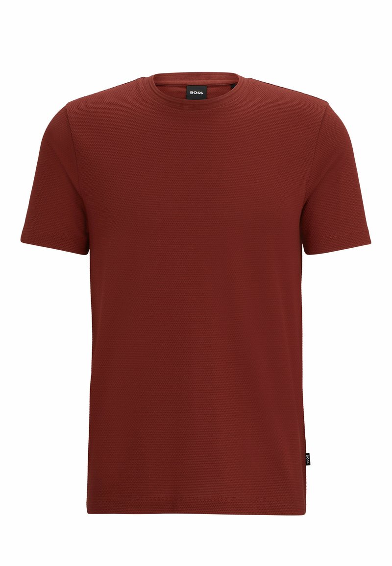 HUGO T-shirt basic donkerbruin