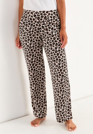 WIDE - Broek - beige leopard