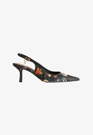 B by Ted Baker, REGULAR FIT - POINT TOE SLING BACK HEELS - Klassikalised kontsakingad - black printed
