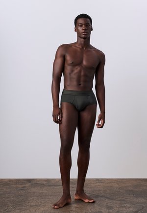 Calvin Klein Underwear, JUNG KOOK FOR CALVIN KLEIN HERITAGE COTTON 3-PACK BRIEF - Σλιπ - tofu/peat/dark denim