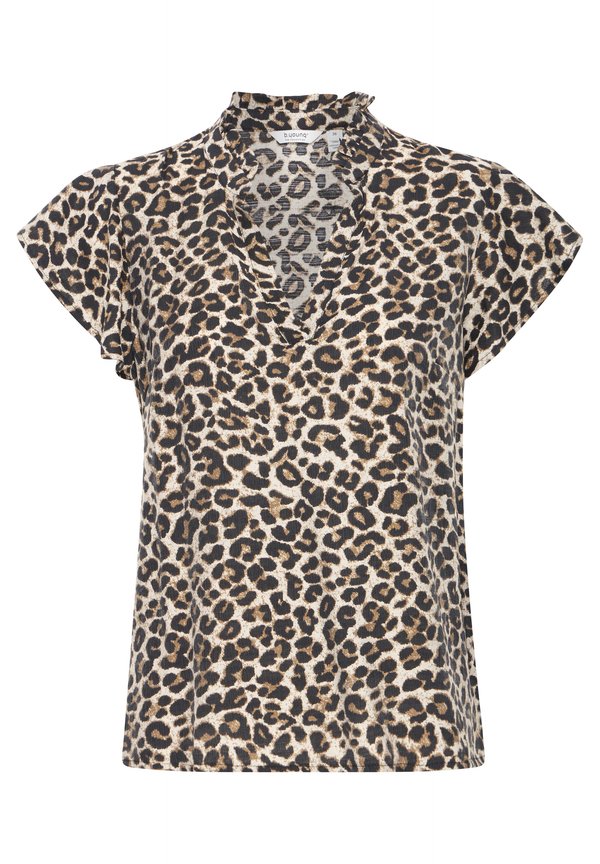 BYHINVA LEOPARD BLOUSE - Blouse - coffee liqueúr mix2