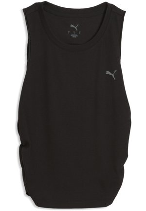 CLOUDSPUN GERIPPTES TANK - Top - black