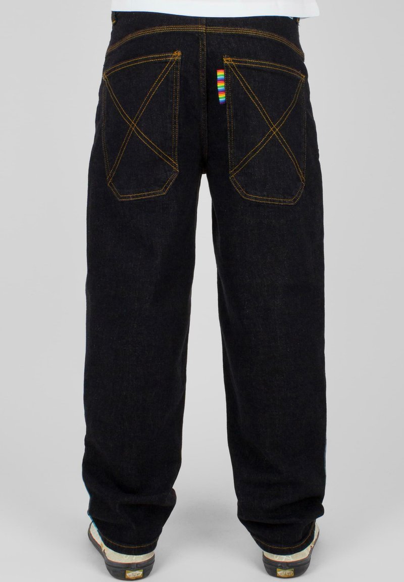 Homeboy X-TRA BAGGY Straight leg jeans washed black tabacco