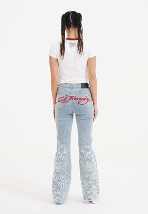 WOMENS JUMPING KOI DENIM FLARED - Bootcut jeans - bleach