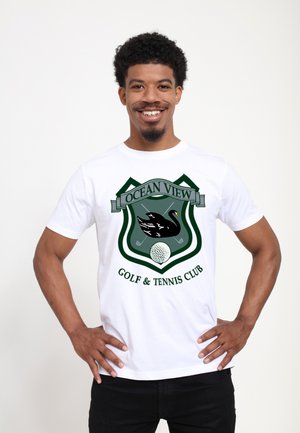 CURB YOUR ENTHUSIASM OCEAN VIEW - Camiseta estampada - white